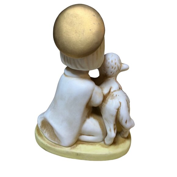 Homco Figurine Angel Shepard Lamb 5605 Collectible Porcelain Bisque - Picture 5 of 9